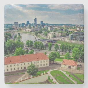 Dessous-de-verre En Pierre Vue aérienne de Vilnius, Lituanie