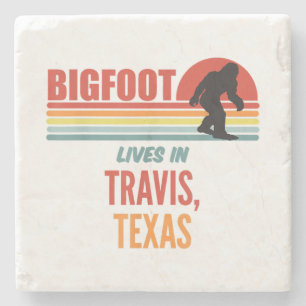 Dessous-de-verre En Pierre Vue de Bigfoot à Travis Texas