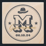 Dessous-de-verre En Pierre Western Cowboy Rustique Monogramme Best Man Grooms<br><div class="desc">Cadeaux personnalisés pour groomsmen et meilleur homme avec le thème western cowboy. Décoré de casquette de cowboy avec police vintage occidentale. Le texte et la couleur sont modifiables à l'aide de l'outil de conception pour s'adapter à votre occasion. Obtenez ce cadeau de personnaliser pour les mariages, les célibataires, les fiançailles...</div>
