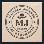 Dessous-de-verre En Pierre Western Cowboy Vintage Monogrammes Groomsmans Best<br><div class="desc">Cadeaux personnalisés pour groomsmen et meilleur homme avec le thème western cowboy. Décoré de casquette de cowboy avec police vintage occidentale. Le texte et la couleur sont modifiables à l'aide de l'outil de conception pour s'adapter à votre occasion. Obtenez ce cadeau de personnaliser pour les mariages, les célibataires, les fiançailles...</div>