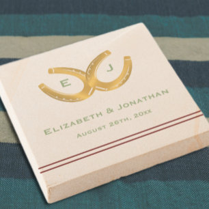 Dessous-de-verre En Pierre Western Horseshoe Mariage