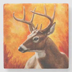 Dessous-de-verre En Pierre Whitetail Deer