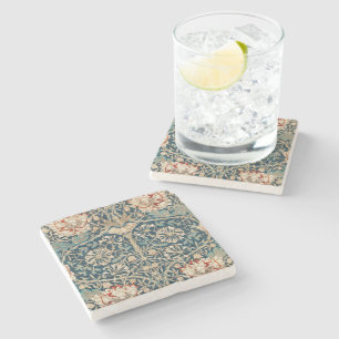 Dessous-de-verre En Pierre William Morris Antique Fleur de Chèvrefeuille
