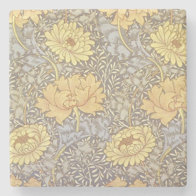 Dessous-de-verre En Pierre William Morris Chrysanthemum Fleurs maman (Devant)