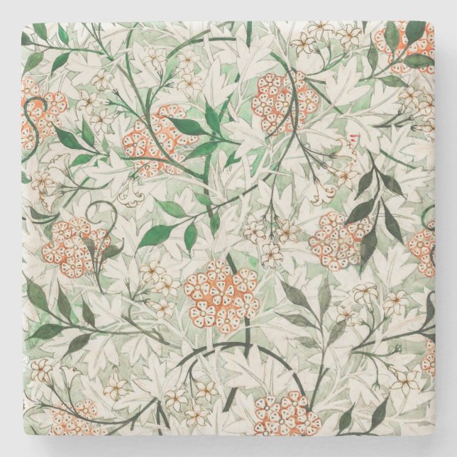 Dessous-de-verre En Pierre William Morris Jasmine Garden Flower Classic (Devant)