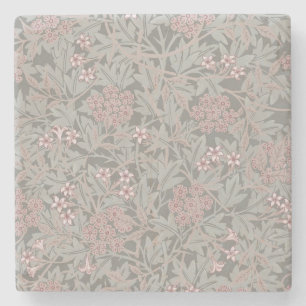 Dessous-de-verre En Pierre William Morris Jasmine Motif de fleurs