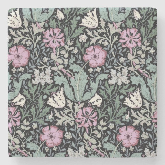 Dessous-de-verre En Pierre William Morris Poppy Botanical Victorian Wallpaper (Devant)
