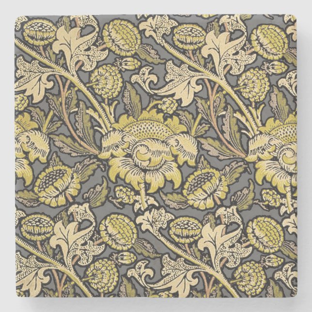 Dessous-de-verre En Pierre William Morris Wey Fond d'écran Floral (Devant)