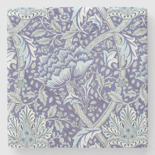 Dessous-de-verre En Pierre William Morris Windrush motif floral bleu