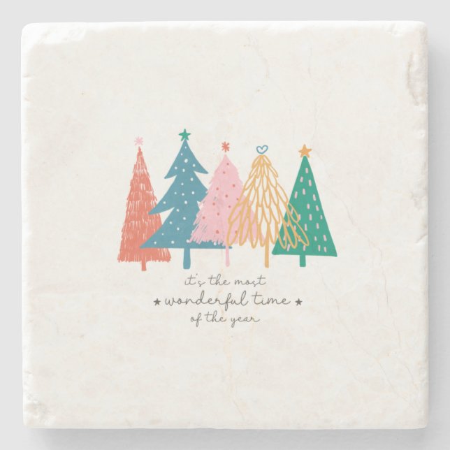 Dessous-de-verre En Pierre Xmas Gift It Is The Most Wonderful Time (Devant)