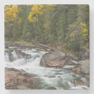 Dessous-de-verre En Pierre Yaak tombe en automne dans le Kootenai National