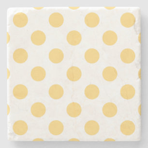 Dessous-de-verre En Pierre Yellow polkadots