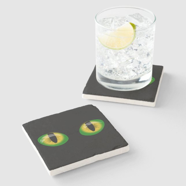 Dessous-de-verre En Pierre Yeux mauvais (Côté)