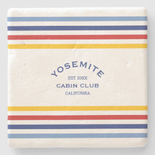 Dessous-de-verre En Pierre Yoesmite Cabine Club Custom Crest Park Stripe