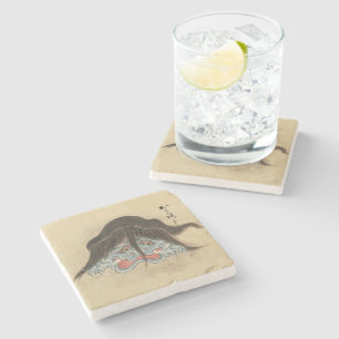 Dessous-de-verre En Pierre Yokai Otoroshi en japonais vintage