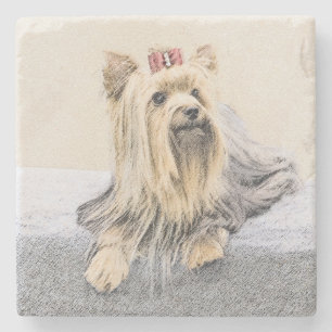 Dessous-de-verre En Pierre Yorkshire Terrier Peinture - Cute Original Chien A