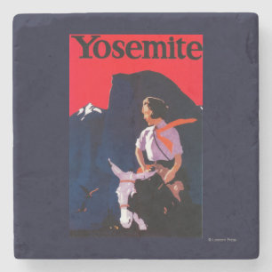 Dessous-de-verre En Pierre Yosemite PosterYosemite vintage, CA