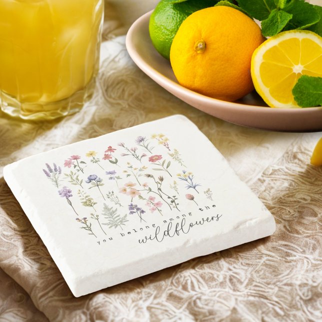 Dessous-de-verre En Pierre You Belong Among the Wildflowers (Créateur téléchargé)