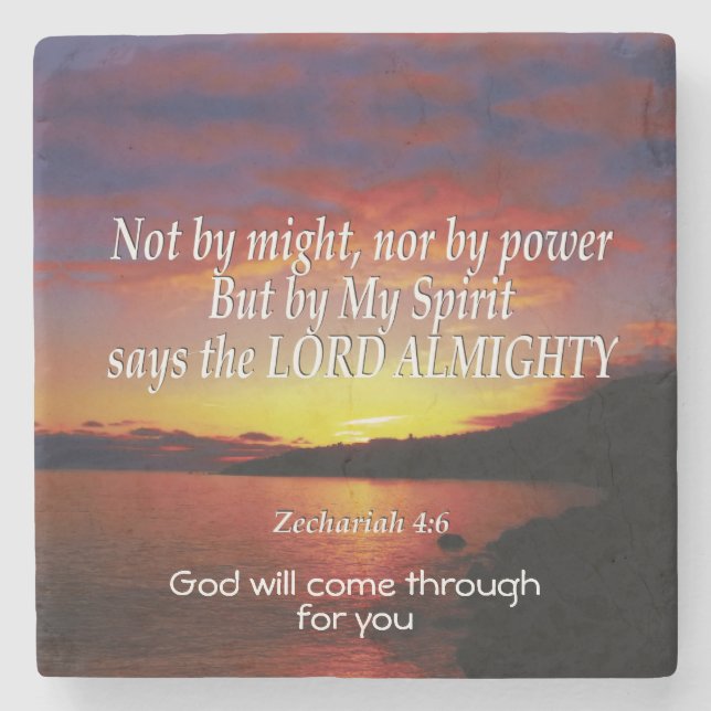 Dessous-de-verre En Pierre Zacharie 4 PAS PAR LA POIDS Christian Inspirationa (Devant)