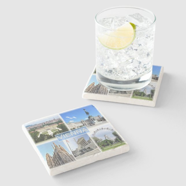 Dessous-de-verre En Pierre zAT005 VIENNA, Autriche, Europe, (Côté)