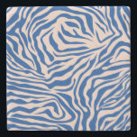 Dessous-de-verre En Pierre Zebra Print Blue Zebra Stripes Poster de animal<br><div class="desc">Zebra Print - Bleu et beige Zebra rayures - poster de animal sauvage.</div>