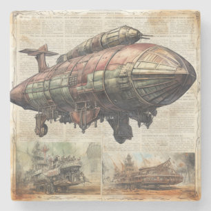Dessous-de-verre En Pierre Zeppelin Steampunk vintage (6)