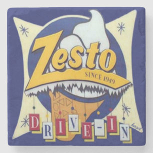 Dessous-de-verre En Pierre Zesto, dessous de verre de marbre de point de