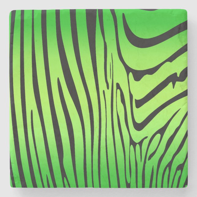 Dessous-de-verre En Pierre Zesty Zebra Green (Devant)