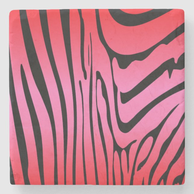 Dessous-de-verre En Pierre Zesty Zebra Red (Devant)