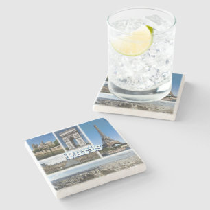Dessous-de-verre En Pierre zFR032 TOUR EIFFEL et PARIS, France, Europe,