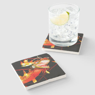 Dessous-de-verre En Pierre Zhulong Fire Dragon 