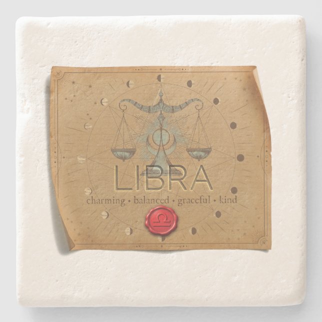Dessous-de-verre En Pierre Zodiac - Libra - Coaster (Devant)