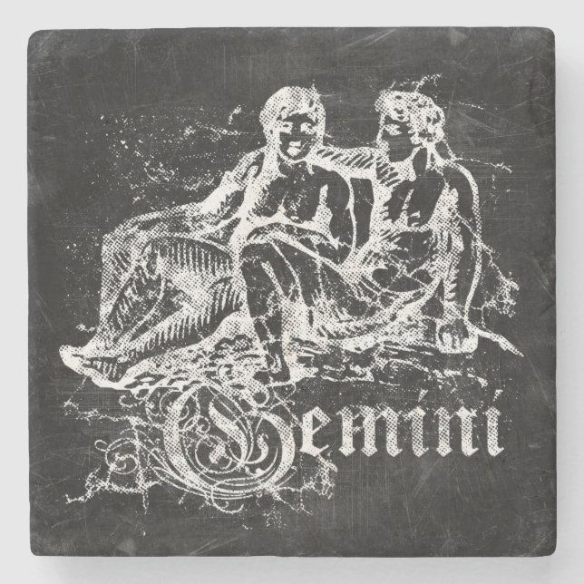 Dessous-de-verre En Pierre Zodiac Vintage Gemini (Devant)