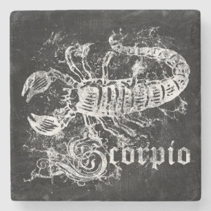 Dessous-de-verre En Pierre Zodiaque Scorpion Vintage