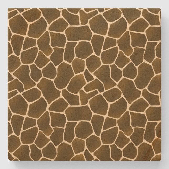 Dessous-de-verre En Pierre Zones de girafe sauvage Poster de animal Safari (Devant)