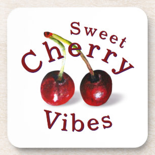 Dessous de verre en plastique cerises