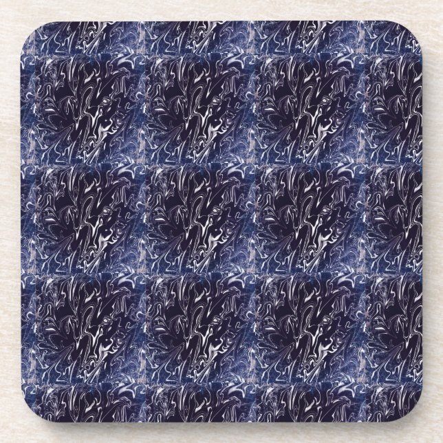 Dessous de verre en plastique dur Abstrait violet  (Devant)