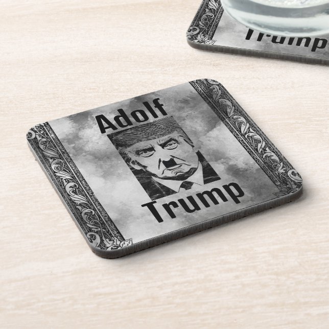 Dessous de verre en plastique dur Adolf Trump (Côté gauche)