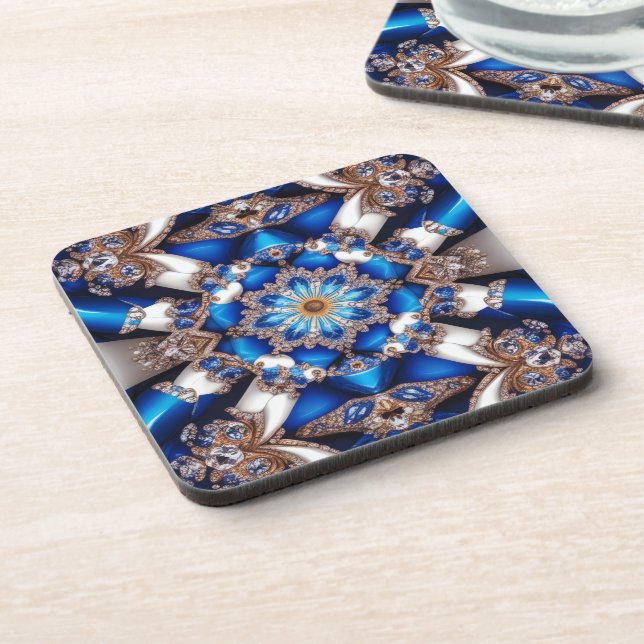 Dessous de verre en plastique dur aux couleurs arg (Côté gauche)