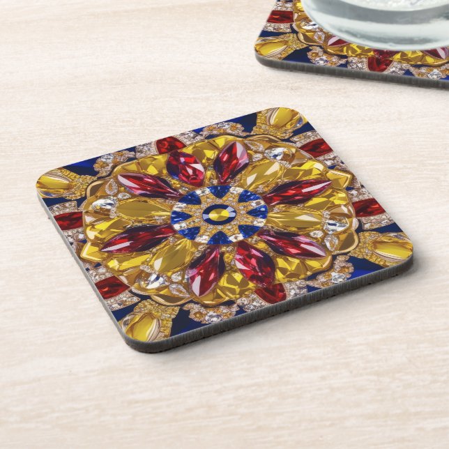 Dessous de verre en plastique dur avec couleurs Co (Côté gauche)