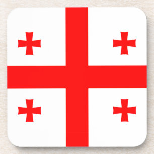 Dessous de verre en plastique dur avec drapeau de 