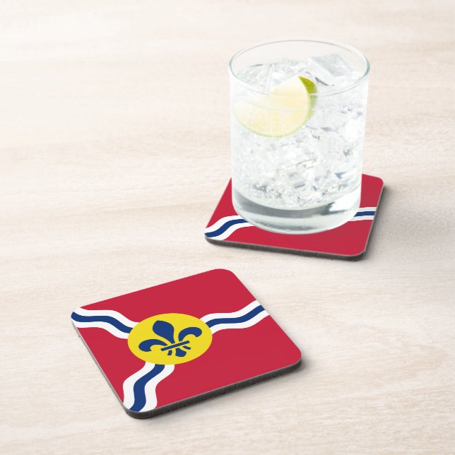 Dessous de verre en plastique dur avec drapeau de  (Côté Droit)