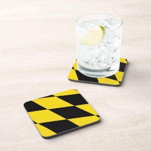 Dessous de verre en plastique dur avec drapeau de 