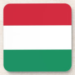 Dessous de verre en plastique dur avec drapeau de<br><div class="desc">Elégant et patriotique dessous de verre en plastique dur avec drapeau de la Hongrie. Ce produit est personnalisable.</div>