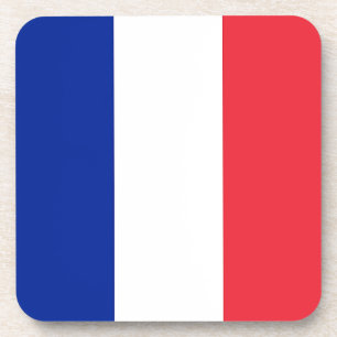 Dessous de verre en plastique dur avec drapeau de