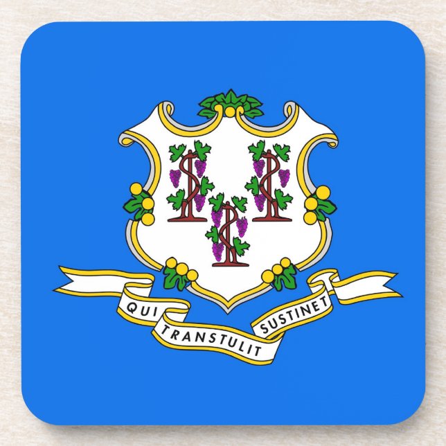 Dessous de verre en plastique dur avec drapeau du  (Devant)