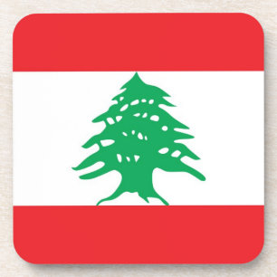 Dessous de verre en plastique dur avec drapeau du