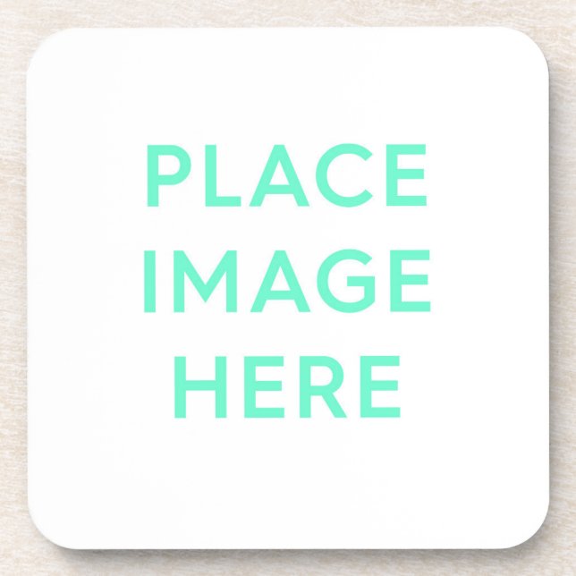 Dessous de verre en plastique dur avec retour en l (Devant)