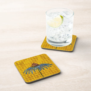 Dessous de verre en plastique dur Coneflower