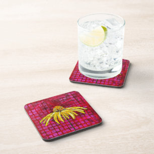 Dessous de verre en plastique dur Coneflower